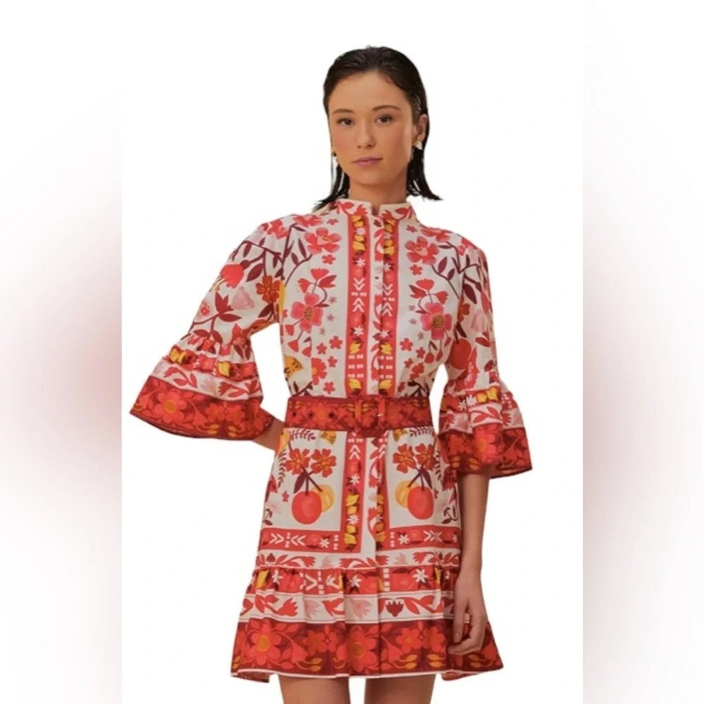 FARM RIO - ROMANTIC ORCHARD MINI DRESS - Picture 8 of 8